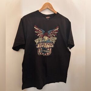Sturgis Black Hill Rally Eagle 2023 American Flag Harley Davidson Event T-Shirt